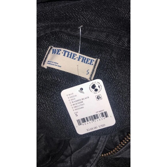 Free People We The Free What's Next Poncho Vest Jacket Hoodie Cotton S 282672 - Picture 9 of 9